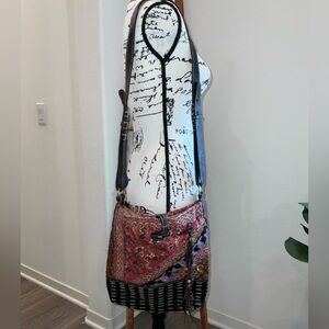 Raj Pink and Black Crossbody Bag